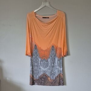 John Paul Berlin Y2K Abstract Printed Lightweight Stretch Jersey Dress, Size M